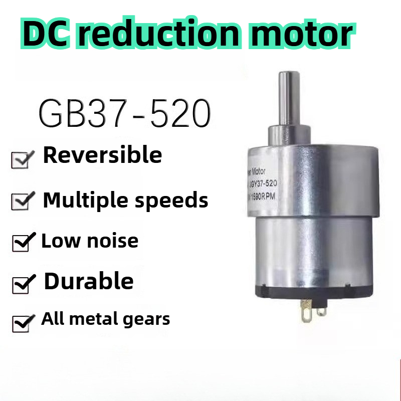 Dc Motor - Moteur à engrenages CC 12V/24V, 7RPM