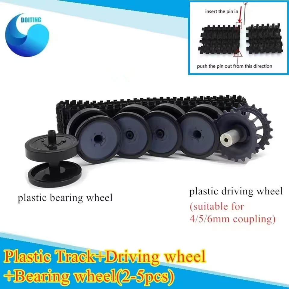 Tracked Robot Chassis - Roues en plastique + jeu de