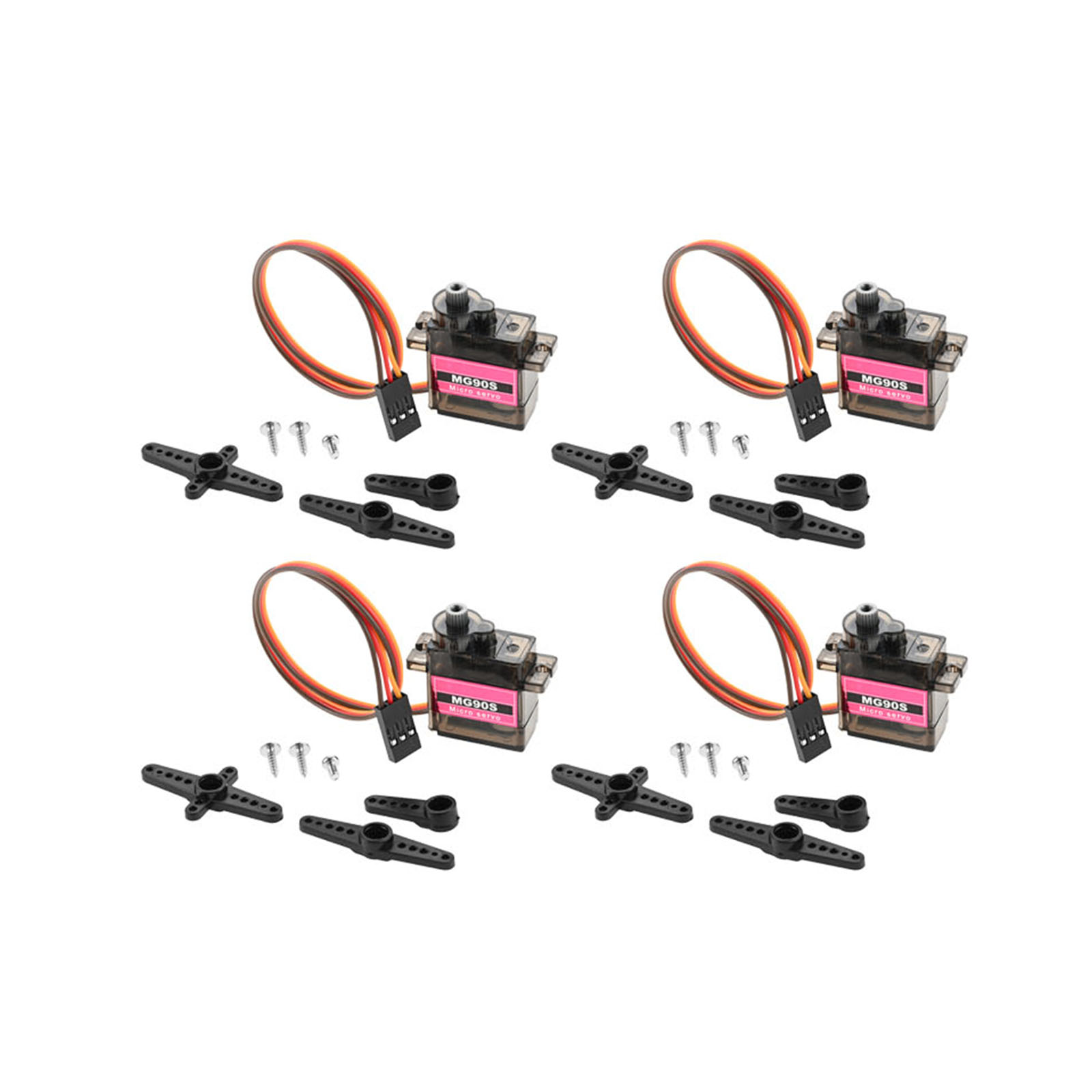 Arduino Robot - 4 micro-servomoteurs à engrenages métalliques 90°