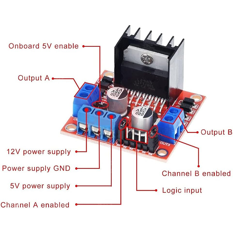 Module de carte de pilote L298 - Motor Driver L298N avis et prix