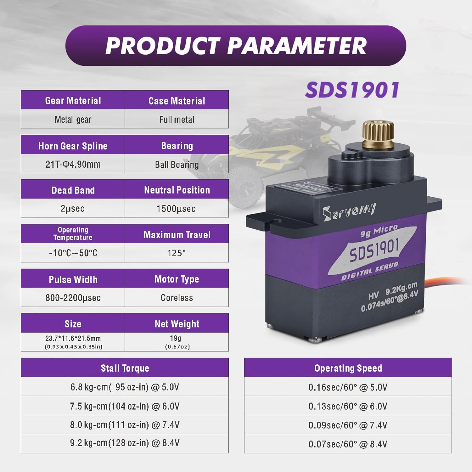 SERVOMY-SDS1901 numérique 9G M - Arduino Robot avis et prix