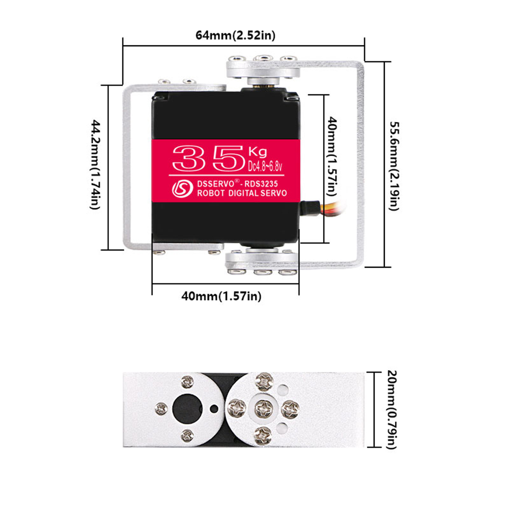 Servo numérique Robot 35KG, 4. - Servo Bracket avis et prix