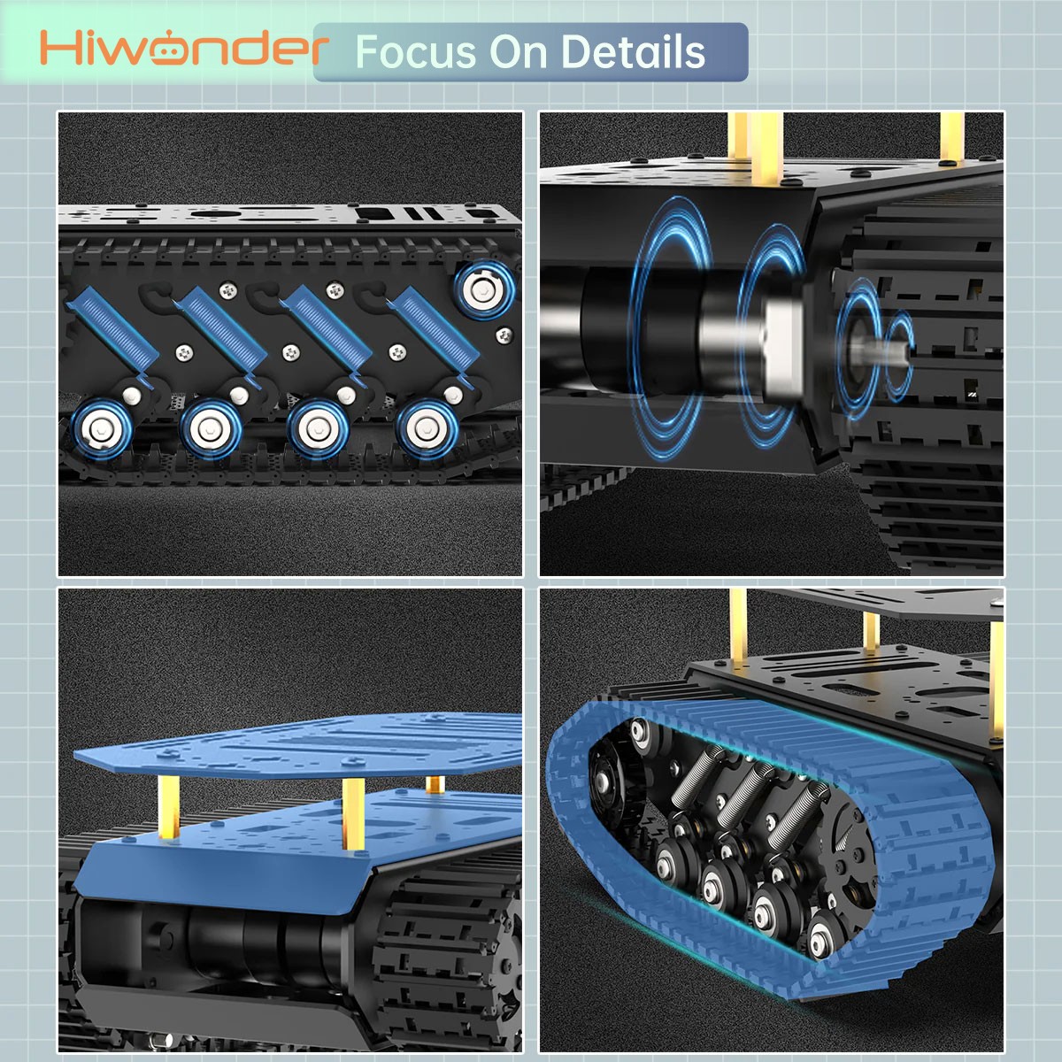 Châssis de robot chenillé Hiwo - Tracked Robot Chassis avis et prix